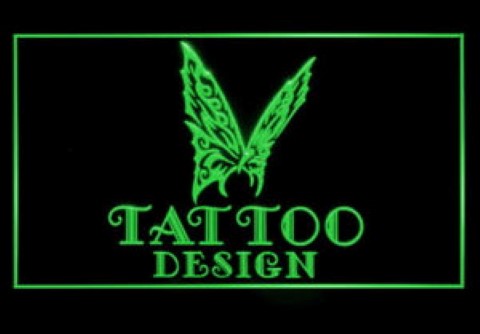 Butterfly Tribal Tattoo LED Neon Sign